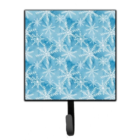 Carolines Treasures Watercolor Snowflake on Blue Leash or Key Holder, 4.25 x 1 x 7 in. BB7553SH4